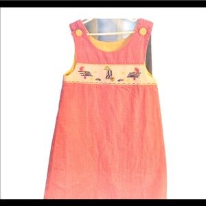 Beaux Belles checked dress Embroidery Beach Sz 5